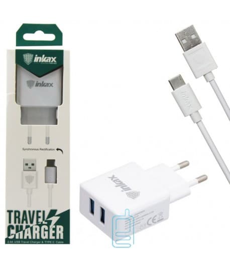 Chargeur Micro USB 2.4A 2xUSB INKAX CD-01
