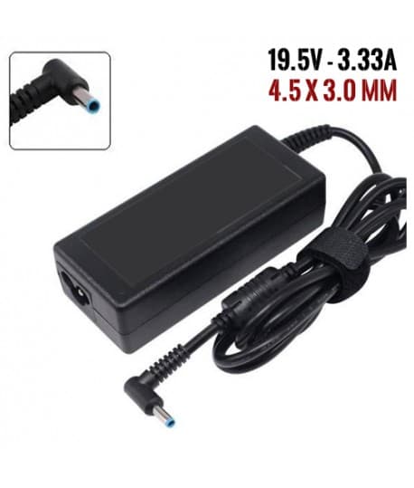 Chargeur Pc – HP – 19.5V 3.33A – Bec Bleu