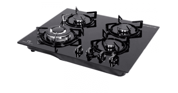 Plaque de cuisson Galaxy Naturel 4 feux verre metal