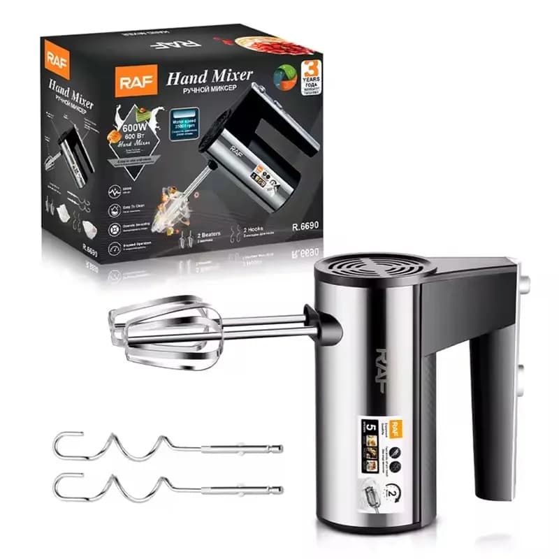 Batteur à Main RAF 600W Noir&Inox R-6690 — Afficher l'image 2