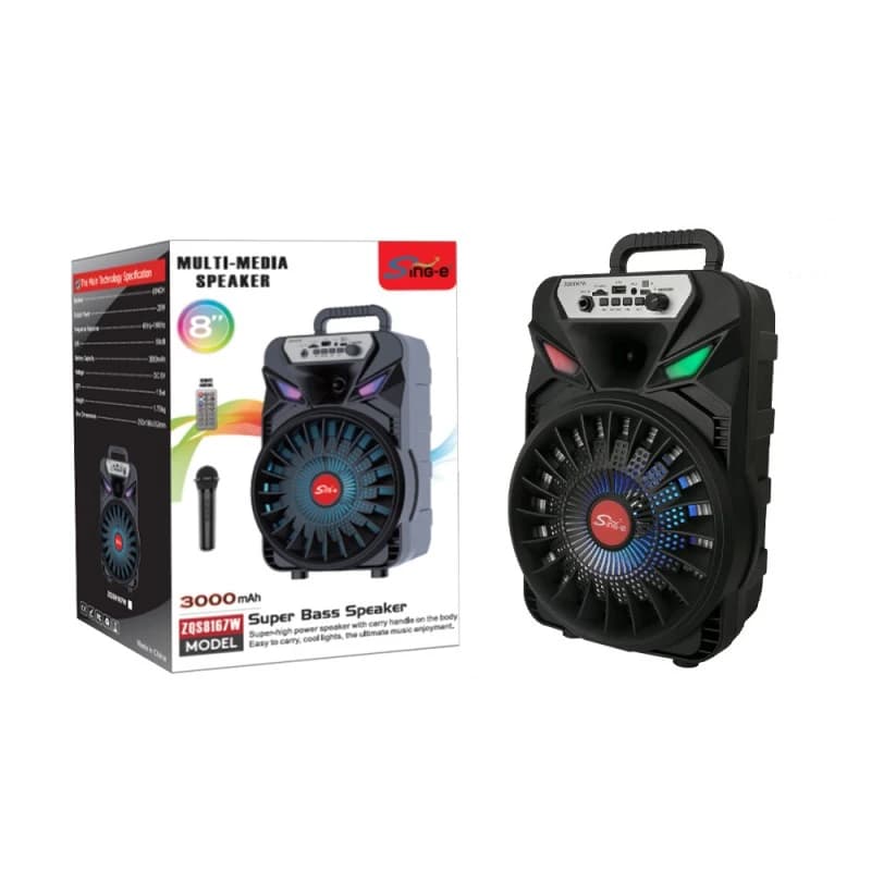 Haut-parleur Bluetooth SING-E RGB ZQS-8167W