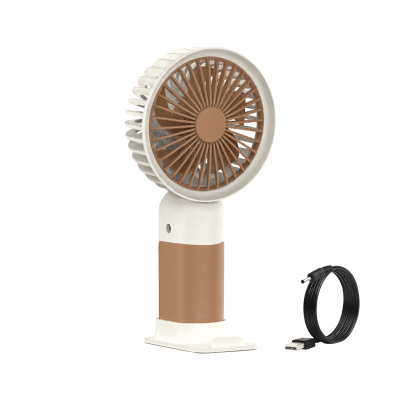 Mini Ventilateur Portatif Rechargeable - Marron
