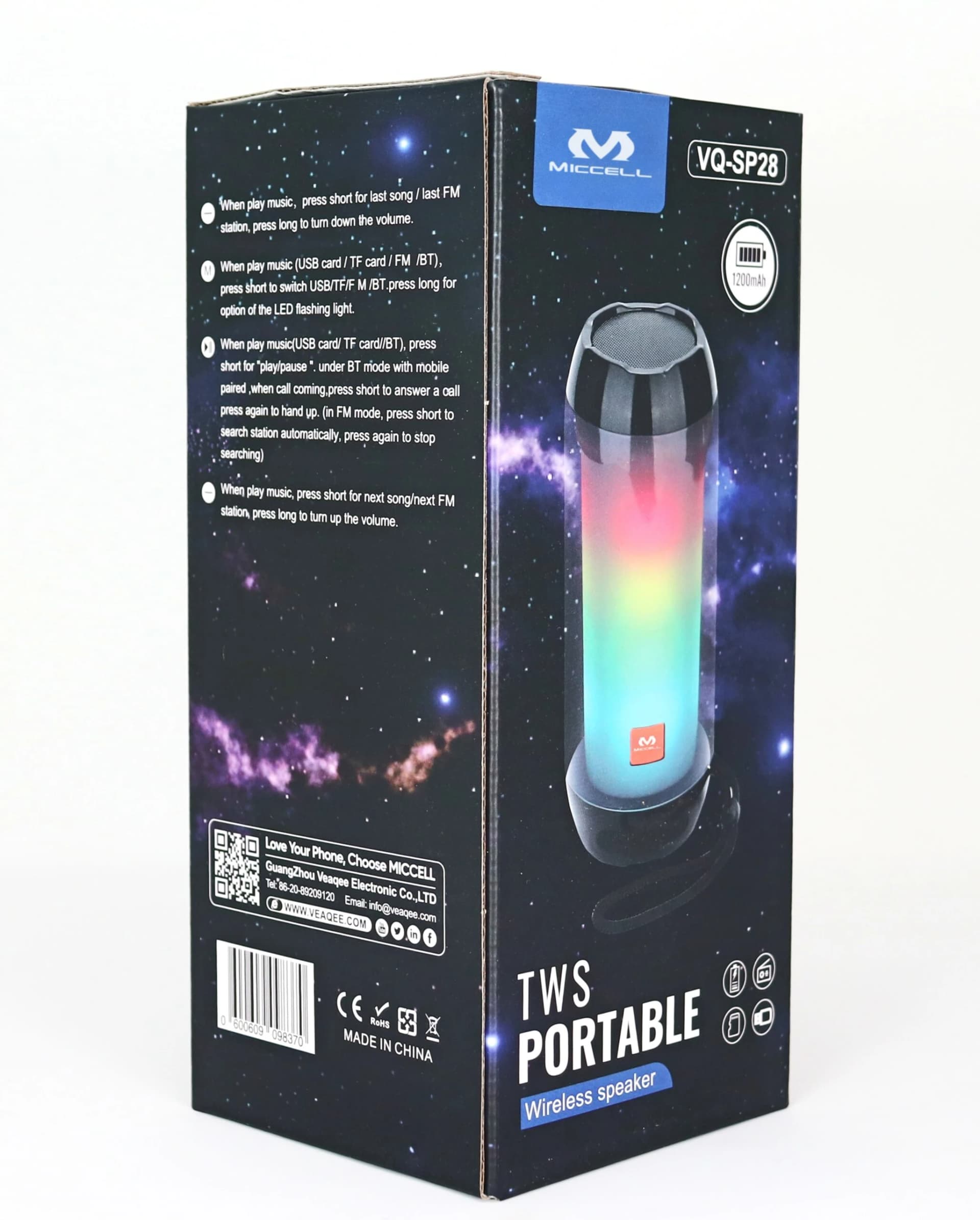 Haut-parleur portable Bluetooth Miccell S2119 — Afficher l'image 2