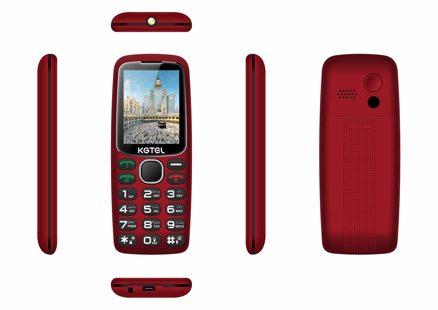 Téléphone Portable KGTEL K349  Senior 3 Rouge