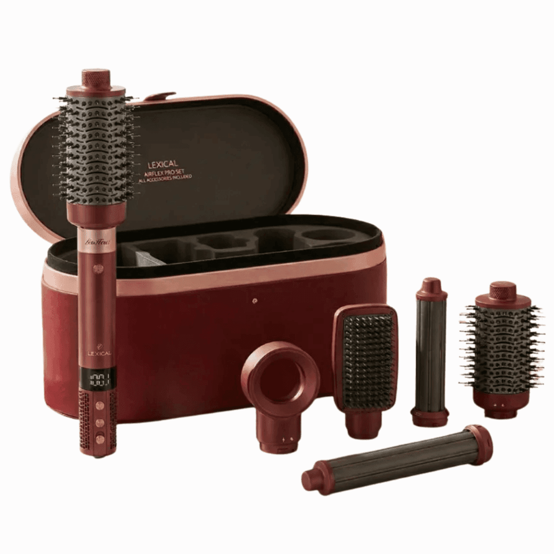 Brosse Soufflante 6en1 Lexical 1300W Rouge LAS-5255-4