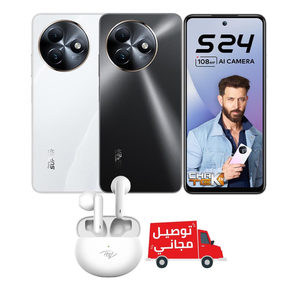 Itel S24 8go / 256go + BudsAir itel + Livraison Gratuite