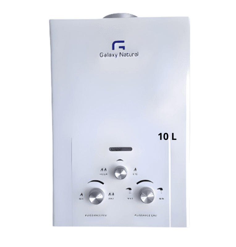 Chauffe Bain GALAXY NATUREL 10L Gaz de Ville Blanc 10L-1-GN