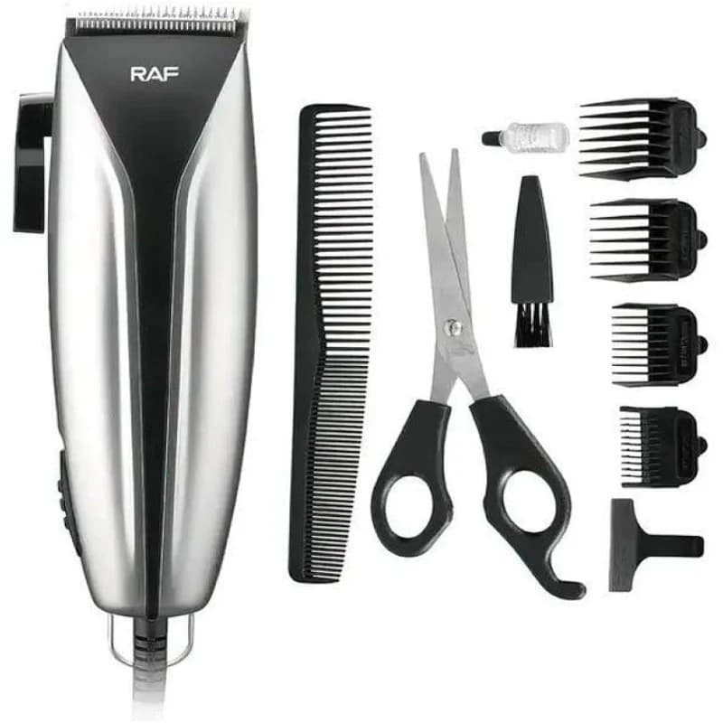 Tondeuse à cheveux électrique RAF 45W Noir & Silver R-415