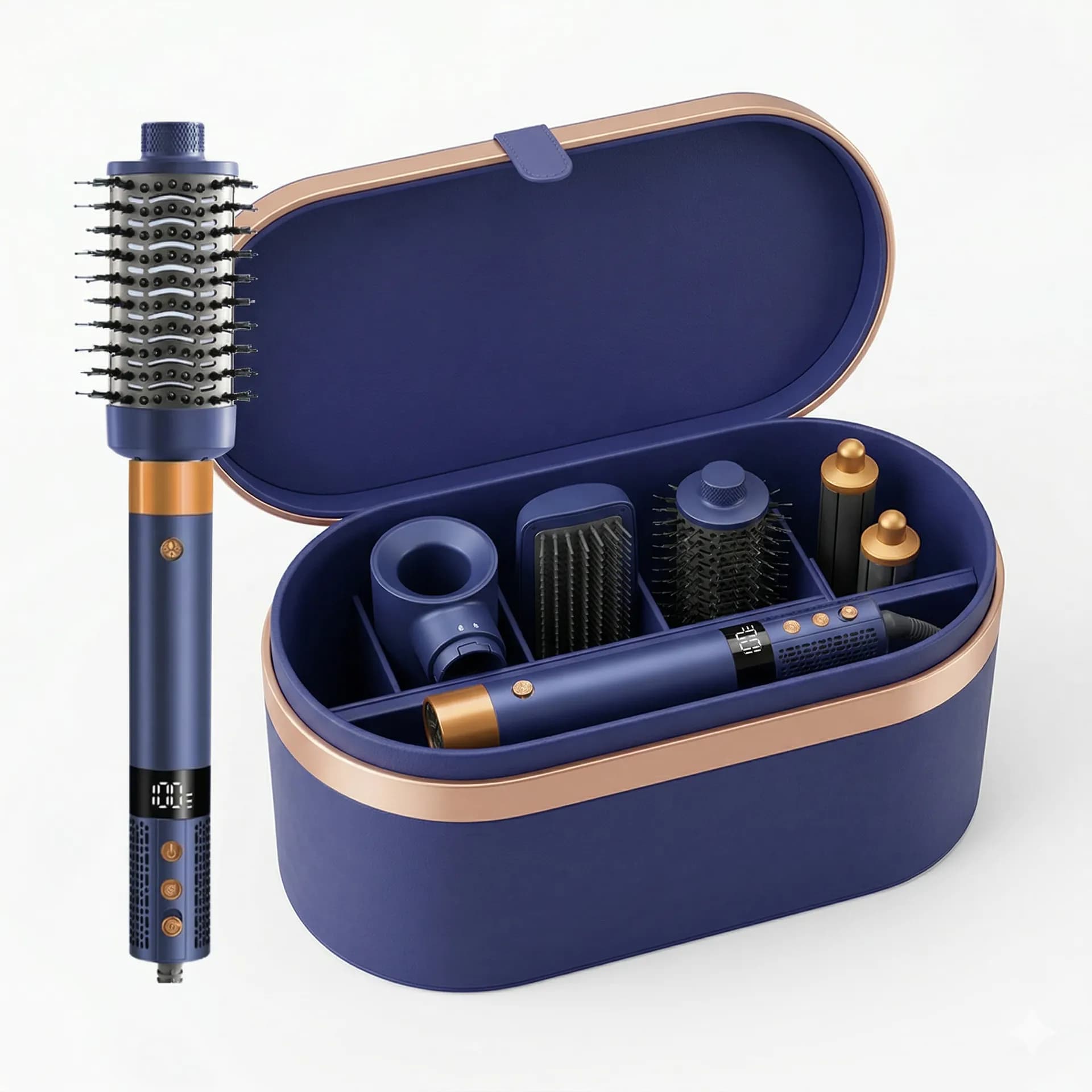 Brosse Soufflante 6en1 Lexical 1300W Bleu LAS-5255-6
